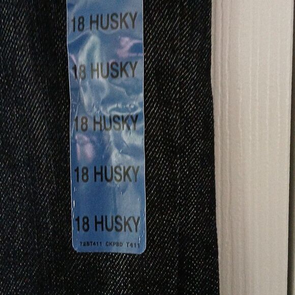 Lee Dungarees Relaxed Straight Sure to Fit Adjustable Waistband Dark Wash SZ 18 - Picture 4 of 8